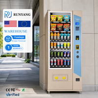 Máquina Expendedora Refrigerada Inteligente RUNYANG Personalizada para Exteriores, con Monedas, para Alimentos y Bebidas