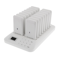 Système de téléavertisseur rectangulaire sans fil pour restaurant, 16 pages, 16 téléavertisseurs de table, appel sans fil pour restaurants