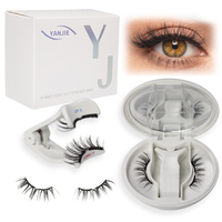 Étui personnalisé pour cils magnétiques souples avec logo, vente en gros, portable, 3D, naturel, dense, avec applicateur, sans colle, à porter, longueur personnalisée