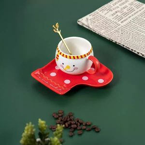 Tazas de Cerámica Navideñas con Forma de Muñeco de Nieve, Tazas de Café y Agua de Alta Gama - Product Image 6