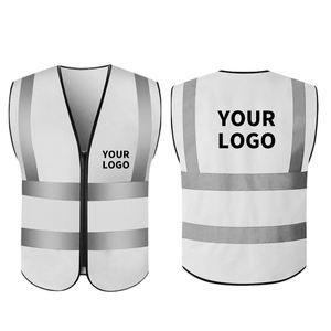 2XL مرحبا فيس سترة البناء الأبيض البيج القطن سترة السلامة العمل شعار الأطفال الرؤية المرور التبريد تنفس العمل - Product Image 1