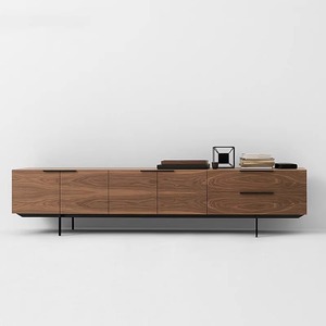 Wooden Color Iron Foot <strong>TV</strong> <strong>Cabinet</strong> French Style Modern Minimalist Coffee Table Combination Italian Light Luxury Style Solid <strong>Wood</strong> - Product Image 5