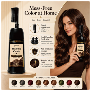 Shampoo Colorante 3 in 1 Easy Comb, Copertura Permanente dei <span class=keywords><strong>Capelli</strong></span> Grigi, Marrone Dorato Chiaro, Unisex OEM per Donne e Uomini - Product Image 3