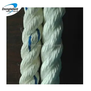 Cuerda multifilamento de poliéster de 1-50MM, suministro de fábrica de China, con plástico trenzado sólido de Color blanco y negro para uso marino