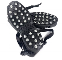 Crampons antidérapants en acier inoxydable à 32 dents, crampons de sécurité pour chaussures, crampons pour la randonnée, la glace, la neige, l'escalade