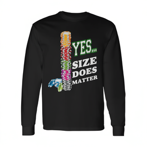 Sí, el tamaño importa, camiseta de póquer, camiseta de manga larga - Product Image 2