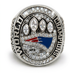 Custom Modern Stainless Steel Championship <b>Ring</b> Personalized Logo Colored Enamel-Sports Team School Commemorative Silver Plated - Product Image 1