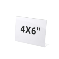 4x6 paysage acrylique support de signe présentoirs Table signe support d'affichage acrylique cadre support pour Flyer Menu affichage Photos