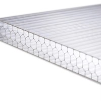 Panneau de toiture cellulaire translucide OEM 12 mm pour hôtel, isolation acoustique élevée, plaque alvéolaire simple en polycarbonate, type nid d'abeille
