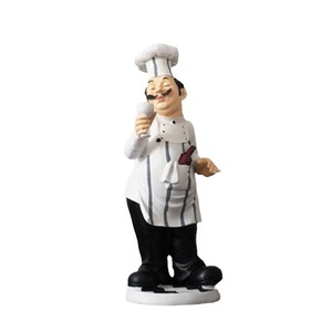 Figurine de chef créative en résine, décoration élégante <span class=keywords><strong>pour</strong></span> la maison, idéale <span class=keywords><strong>pour</strong></span> les bars, restaurants, cafés et pâtisseries. - Product Image 5