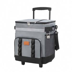 Nouvelle glacière isotherme d'extérieur 35L grande capacité en aluminium pour pique-nique, sac isotherme pour déjeuner, chariot de transport pour voiture - Product Image 1