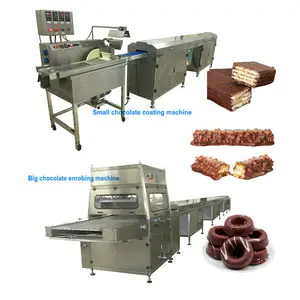 Mini máquina de recubrimiento de chocolate, equipo de recubrimiento de chocolate