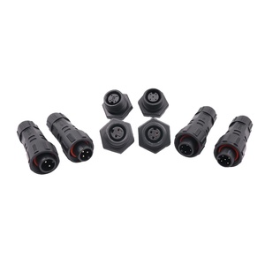 Conector de Cableado LED Impermeable IP68 AOHUA M16 de 2, 3, 4 y 5 Pines, Macho y <span class=keywords><strong>Hembra</strong></span>, con Bloqueo <span class=keywords><strong>Roscado</strong></span> - Product Image 1