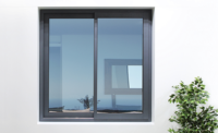 Ventana Corredera Exterior de Vidrio con Rotura de Puente Térmico, de Aleación de Aluminio Moderna, de Alta Calidad y Personalizada, para Cocina Comercial y Baño, Alemania