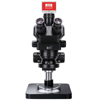 Microscope stéréoscopique trinoculaire SZM7060 à base compacte sans caméra 3.5X-120X WF10X WF20X 172mm pour l'étude des spécimens minéraux