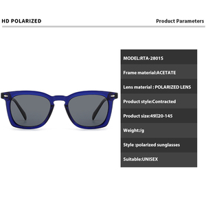 2025 thiết kế mới cao cấp phân cực Kính mát biểu tượng tùy chỉnh phổ biến cổ điển vuông Acetate Sun Glasses For Men ORANGE <span class=keywords><strong>BLUE</strong></span> gương - Product Image 5
