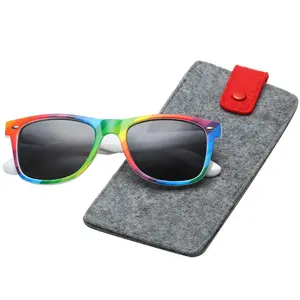 Classic 80s square retro colorful Rainbow Sunglasses for Party Celebration Favors