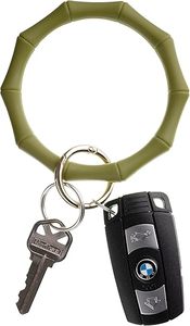 Key Ring Bracelet <b>Keychain</b> Wristlet Bangle Key Ring Outdoor Sports Case Silicone Bracelet <b>Keychain</b> Wristlet Round Keyring - Product Image 3