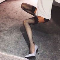 Collants de Compression en Diamant de Bas de Soie Brillant pour Dames Taille Libre pour Femmes Matures Sexy et Filles Lesbiennes