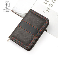 Longhui – Kit de manucure et pédicure haut de gamme 12 pièces en acier inoxydable marron foncé avec étui zippé – Outils de soin des ongles et beauté
