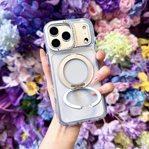 Funda Transparente con Diamantes para iPhone 17 Pro Max, 17, 16, 15, 14, 13, 12, 11, Magnética con Soporte Giratorio de 360°, Nuevo Diseño - Product Image 5