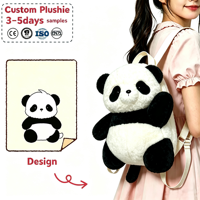 Sac à dos en peluche en forme de panda personnalisable avec logo – Sac mignon en forme d'animal pour enfants, idéal pour l'école, souvenirs, vente en gros