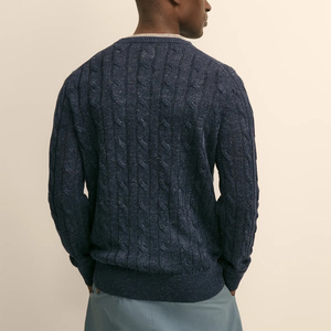 <span class=keywords><strong>Maglione</strong></span> Classico da <span class=keywords><strong>Uomo</strong></span> con Collo Rotondo, Maniche Raglan Blu, Pullover Lavorato a Maglia, Vestibilità <span class=keywords><strong>Slim</strong></span>, Polsini a Costine, <span class=keywords><strong>Maglione</strong></span> Basic da <span class=keywords><strong>Uomo</strong></span> - Product Image 3
