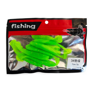 Leurre souple en forme de queue de T 5,5 cm 7 cm 9 cm anti-accrocs pour la pêche au bar en eau douce - Product Image 5