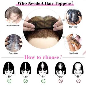 Extensions de cheveux indiens Remy pour femmes, avec volume, en dentelle vierge, nœuds invisibles, pour cheveux clairsemés - Product Image 4