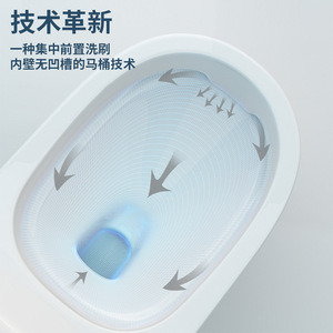 WC à siphon italien en titane Legend 5, sans rebord, sans rainure, anti-colmatage, anti-éclaboussures - Product Image 1