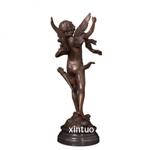 Statue de Cupidon en bronze classique-Sculpture élégante du dieu romain de l'<span class=keywords><strong>amour</strong></span>-Cadeau de <span class=keywords><strong>d</strong></span>écoration intérieure - Product Image 3