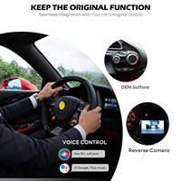 Ferrari F488 ve F12 ile uyumlu 5 inç gösterge ekranlı LVDS Kablosuz CarPlay Android Auto Retrofit Kiti