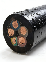 Câble de pompe submersible étanche JHS durable, 3 conducteurs en cuivre pur, fil d'alimentation flexible, irrigation de puits profonds, gaine en caoutchouc