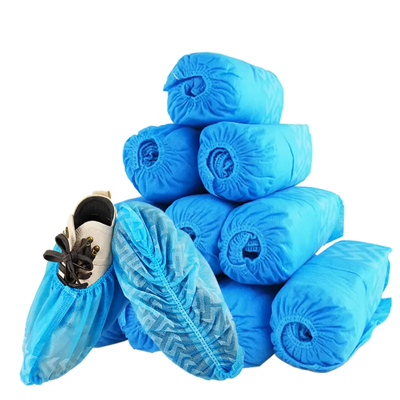 Couvre-chaussures PP-100 pcs/sac Couvre-chaussures jetables antidérapants Couvre-chaussures non tissé Couvre-chaussures anti-poussière