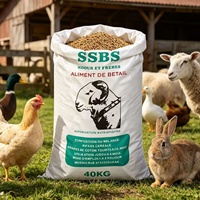 Sacs tissés en PP durables de 20 kg, 25 kg, 50 kg, taille personnalisable, avec impression personnalisée pour l'emballage d'aliments pour animaux d'élevage et d'agriculture