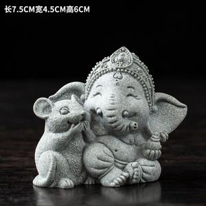 ของตกแต่งรูป<span class=keywords><strong>ช้าง</strong></span>หินทรายสีน้ำเงิน MSH งานฝีมือสัตว์ประดับตกแต่งโต๊ะน้ำ<span class=keywords><strong>ชา</strong></span> - Product Image 2