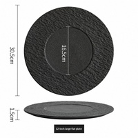 Elegante Luxuriöse Keramik-Flachteller Nordisches Minimalistisches Design Mikrowellengeeignet Glasierte Oberfläche Exquisit Hochwertig für den Hausgebrauch