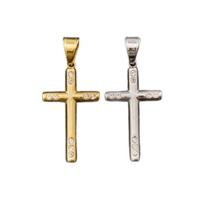 Joyería de Moda Punk, Colgante de San Cristóbal en Acero Inoxidable, Cruz Religiosa Chapada en Oro, Brújula, Medusa, Regalos Unisex para Hombres y Mujeres - Product Image 1