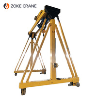 Mini-grue portative électrique mobile de chantier pour levage de charges lourdes (1, 2, 3, 5 tonnes) pour travaux intérieurs et de construction