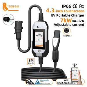 สถานีชาร์จรถยนต์ไฟฟ้า Feyree NACS 7kW 220V สำหรับใช้ในบ้าน 32A ปรับกระแสได้ 1 เฟส ชาร์จเร็ว ควบคุมผ่าน WiFi พร้อมสายชาร์จยาว 5 เมตร - Product Image 1