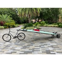 Chariot de kayak à largeur réglable Chariot de transport d'équipement de kayak en nylon Remorque de kayak Dolly Capacité de 1 personne Remorque de kayak