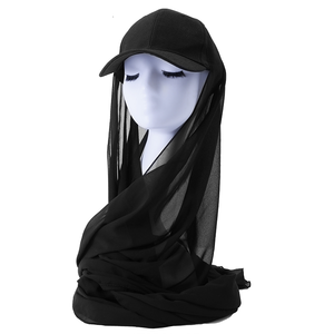 Casquettes d'été avec cape, foulard uni, hijab instantané, chapeaux, foulards enveloppants, foulards de tête, hijab musulman, casquettes de baseball pour femmes - Product Image 6