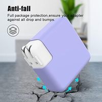 Étui de protection en silicone souple pour adaptateur secteur MacBook Pro 14 pouces 2024-2021 13 pouces Housse de protection M3 A2918 A2992 M2 A2779 M1