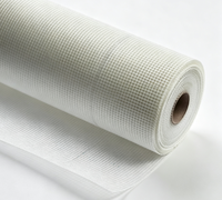 Gulungan Jaring Fiberglass E-Glass Putih Bebas Alkali, Tenun Polos, Anti Retak, untuk Insulasi Bangunan