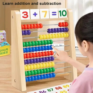 Al por mayor: Ábaco de madera educativo y colorido para contar números, juguete de rompecabezas Montessori para niños - Product Image 5