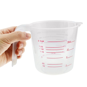 Tasse à mesurer transparente en plastique avec cruche graduée, bec verseur de Surface, tasses à mesurer de cuisson de cuisine 250/500/1000ml 3 pièces/ensemble - Product Image 6