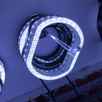 VAHID Promotion Phares de Voiture 5D Crystal Angel Eyes WRGB LED Halo Ring avec Contrôle par APP, Éclairage Diurne DRL Étanche, Lumières Décoratives de Rétrofit