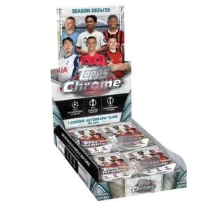 Venta al por mayor de cajas de sobres de fútbol americano Topps 2024-25 Chrome Hobby European <span class=keywords><strong>War</strong></span> Box originales, juego de mesa, tarjetas de estrellas deportivas, con indicaciones - Product Image 1