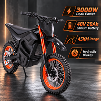 Moto tout-terrain électrique pour adultes à haut rendement, moteur central 48V sans balais 3000W OEM