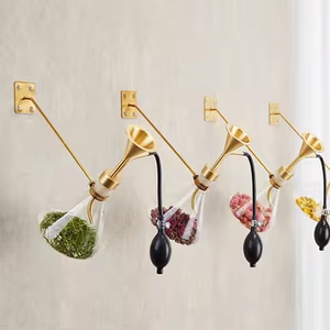 ガラス製クリエイティブな香り瓶 SPA スパ 真鍮製香り器具 ホワイト アルコールオイル 香水 コーヒー豆 80/300 香り瓶 - Product Image 5